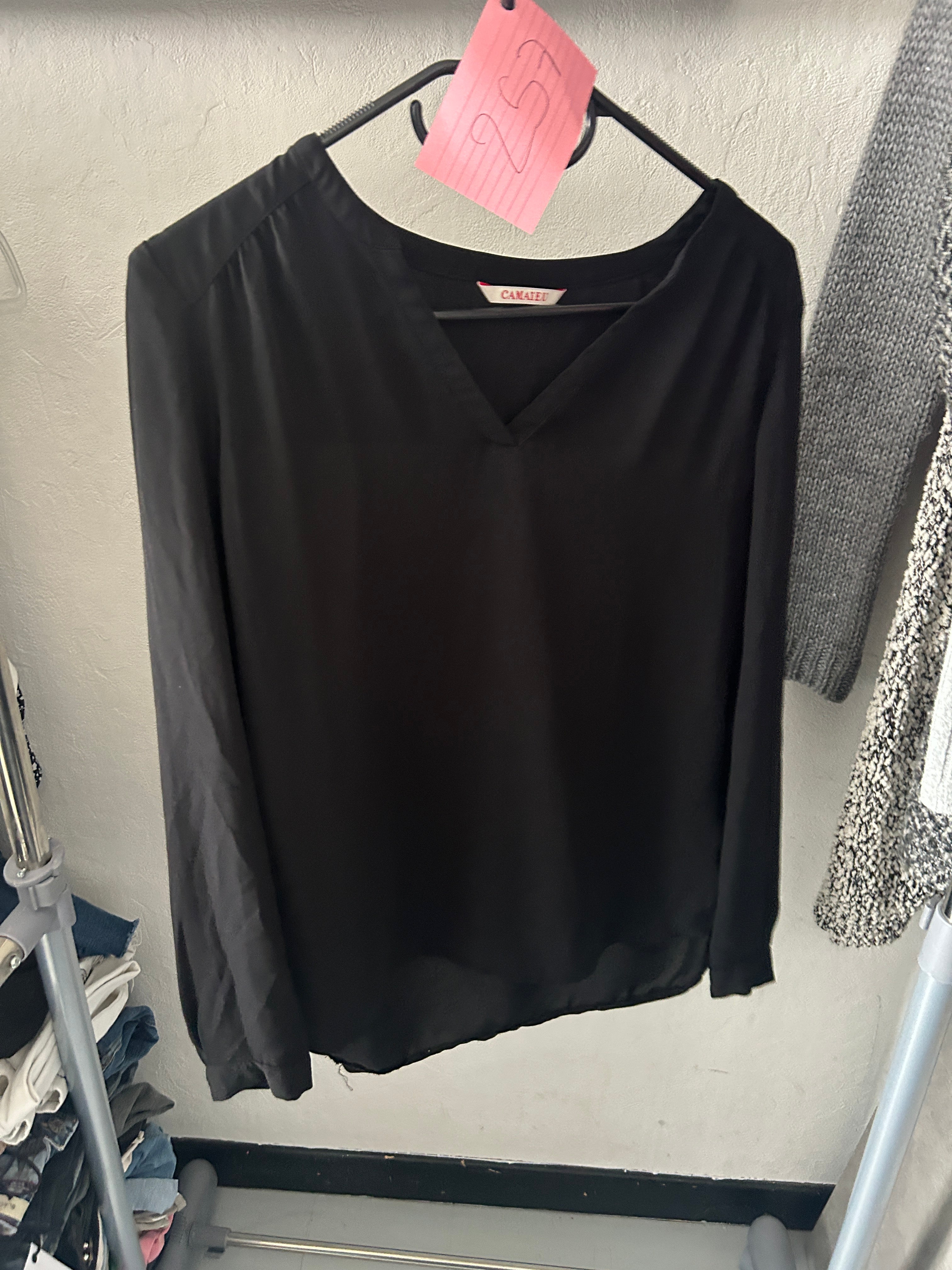 Blouse noire Camaïeu
