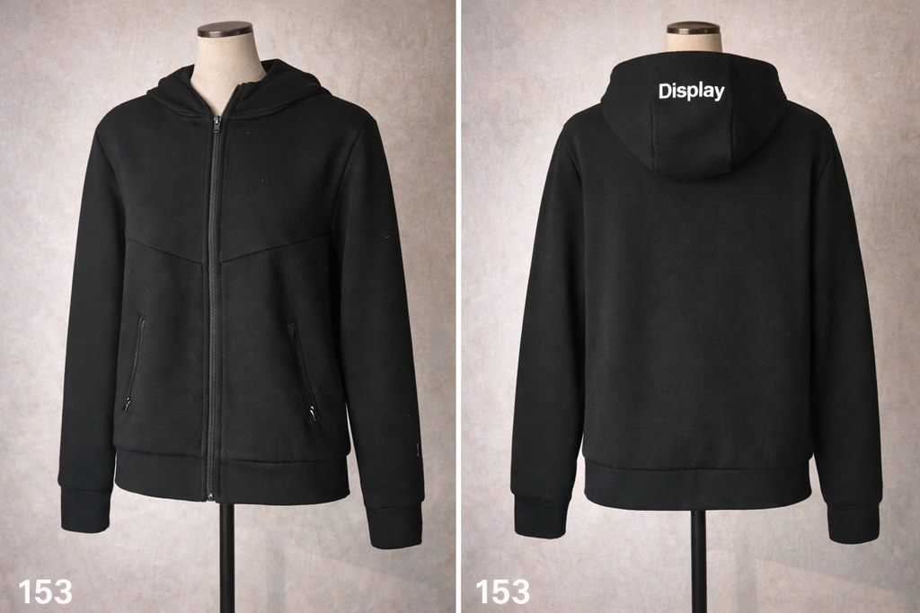 Veste noire display a capuche
