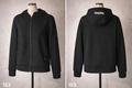 Veste noire display a capuche