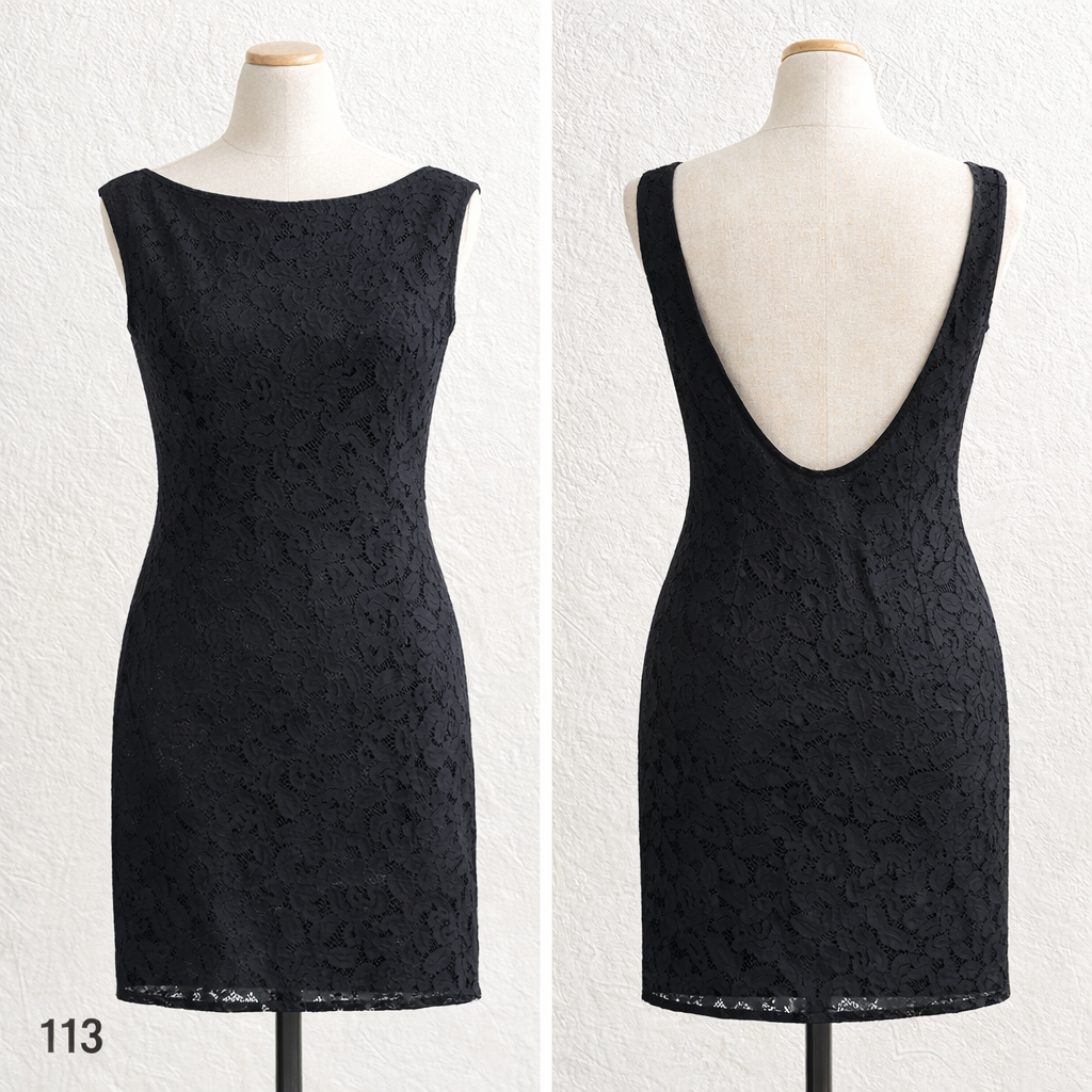 Robe noire en dentelle
