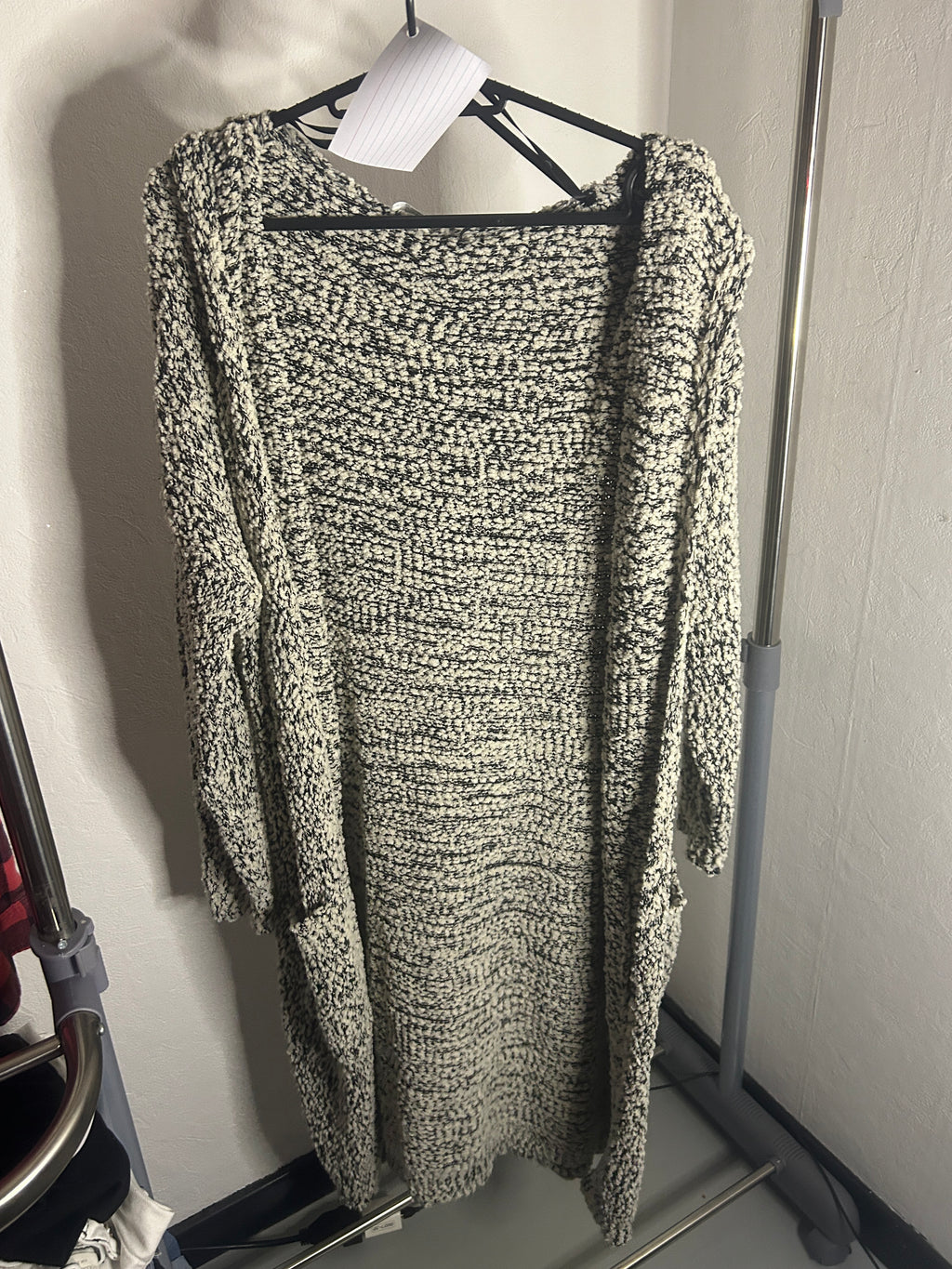 Long gilet à capuche