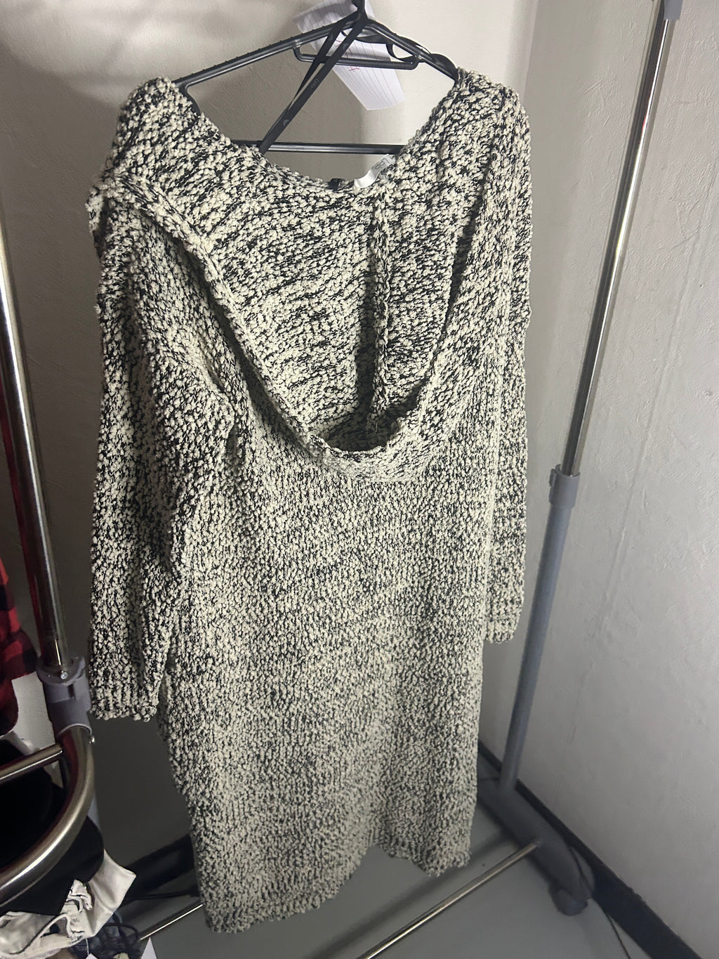 Long gilet à capuche
