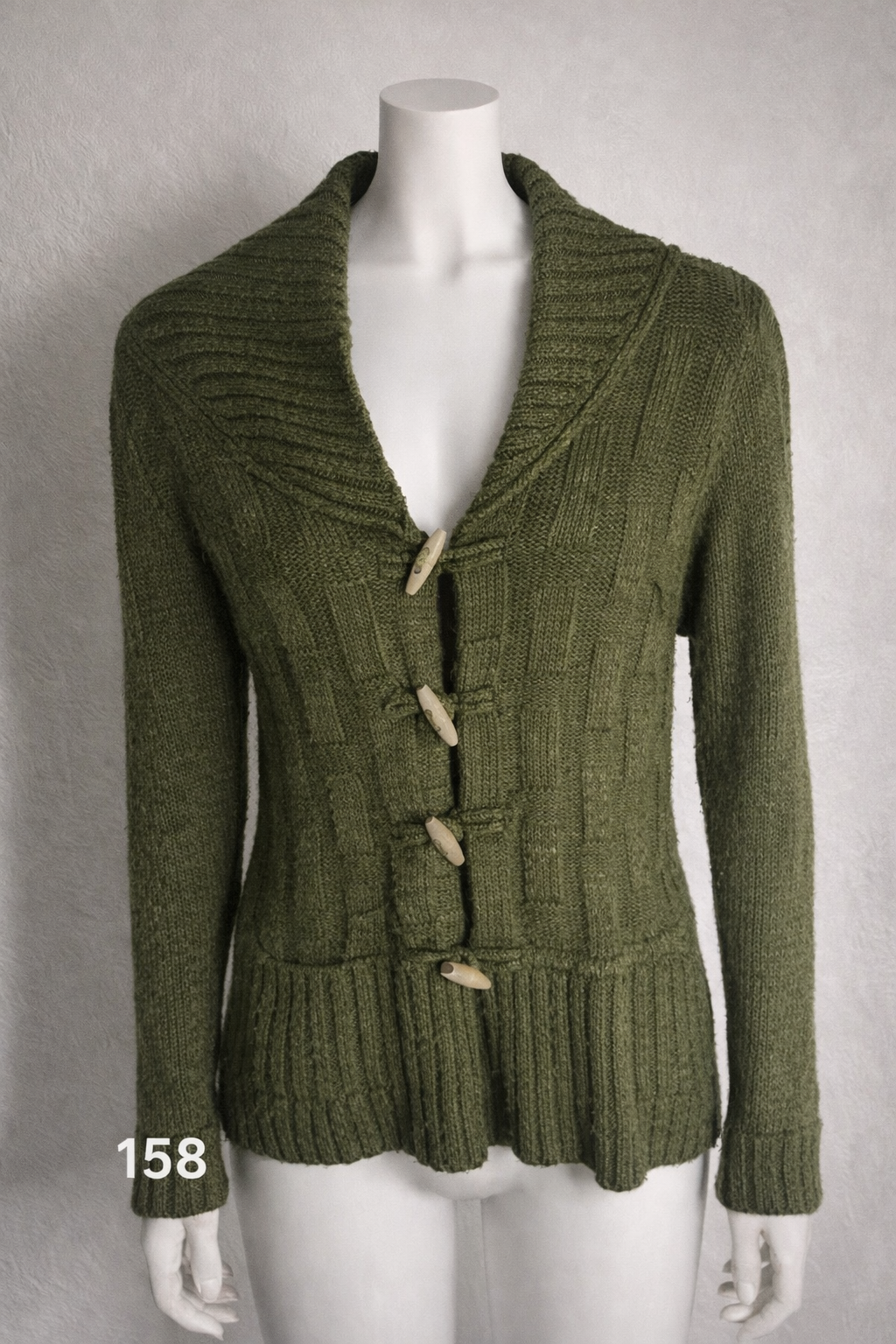 Gilet en maille vert kaki