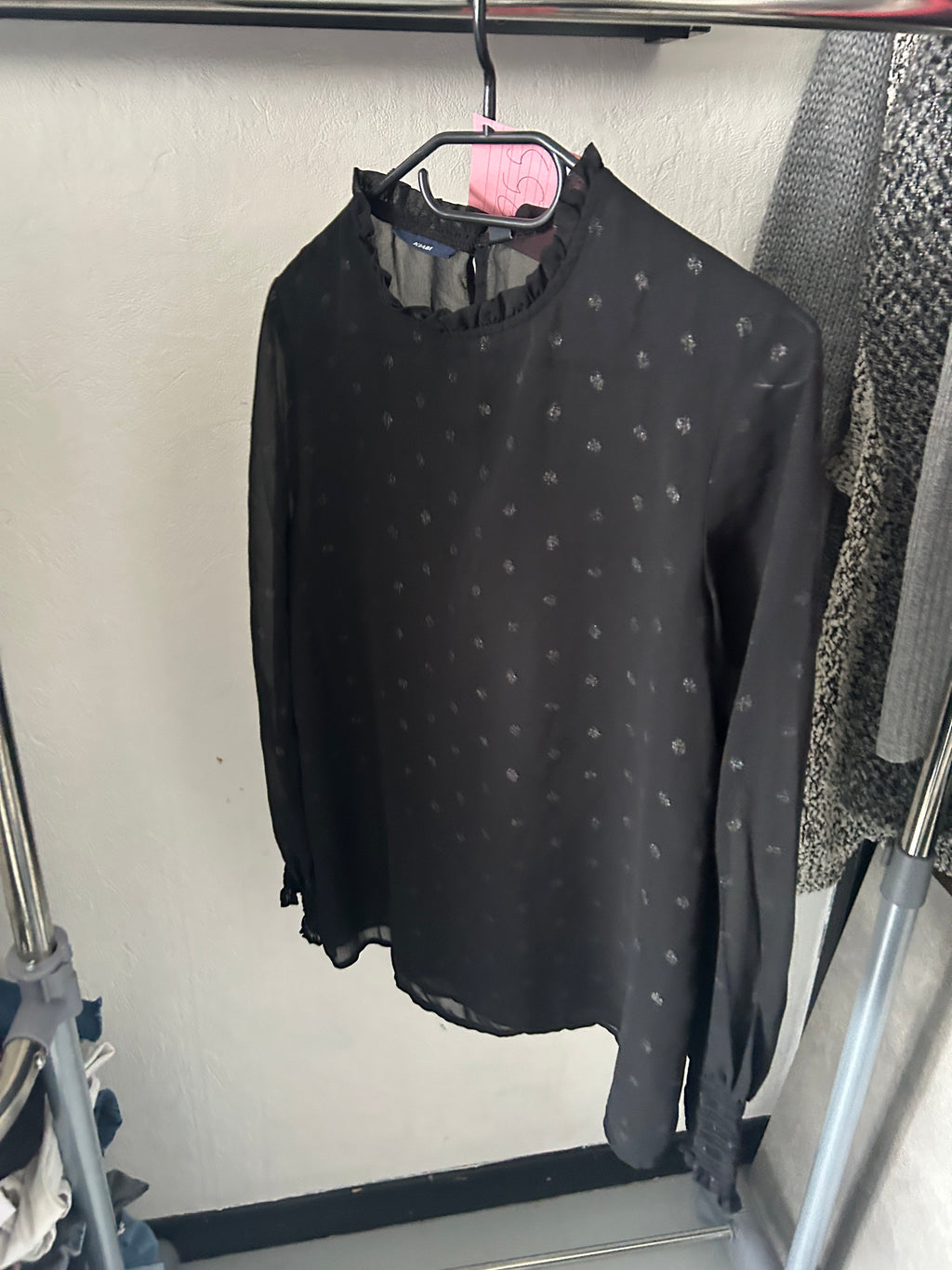 Chemise noire transparente