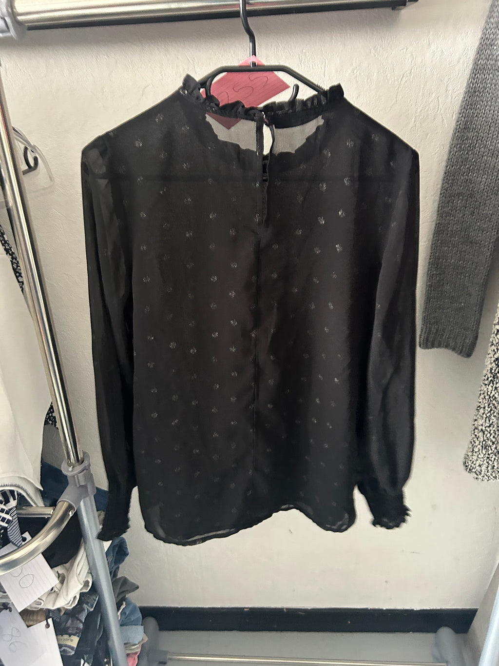 Chemise noire transparente