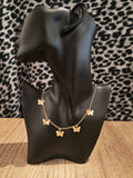 Collier doré papillons élégant