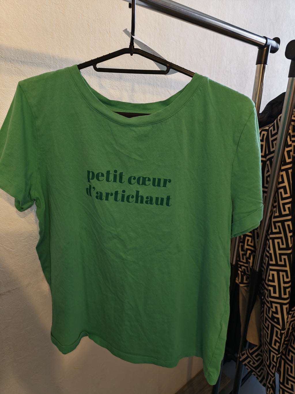 T-shirt vert imprimé