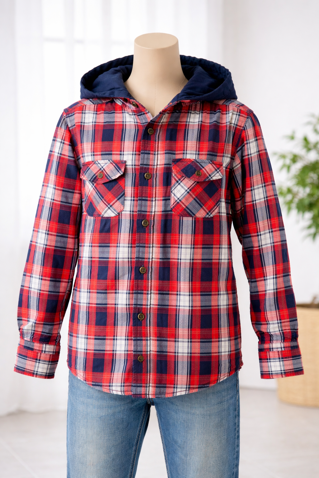Kids' hooded shirt