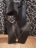 Collier doré pendentif coeur