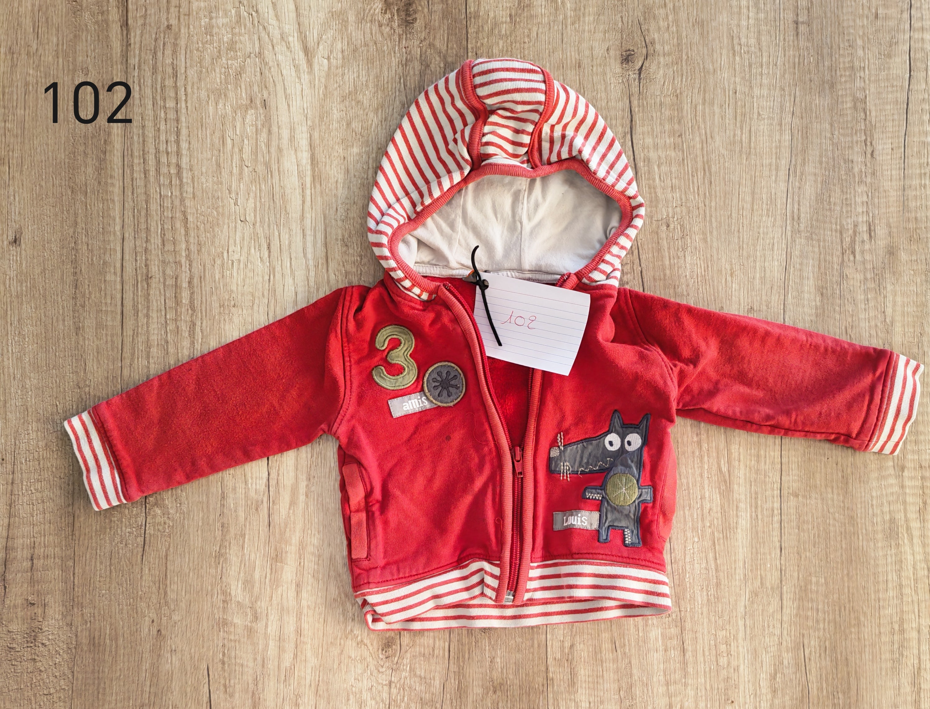 Veste bébé à capuche